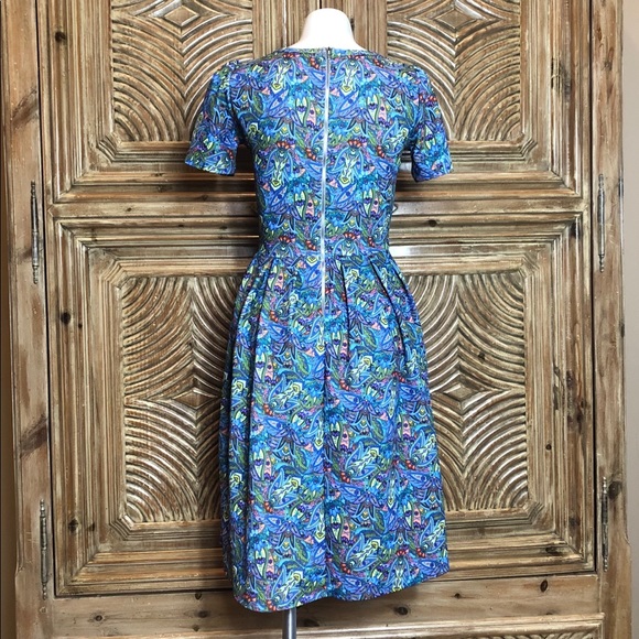 B2 Amelia dress by LuLaRoe blue paisley S - Picture 4 of 7